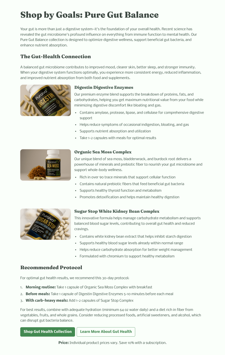 PURAIVA NUTRITION: Supplement Guide