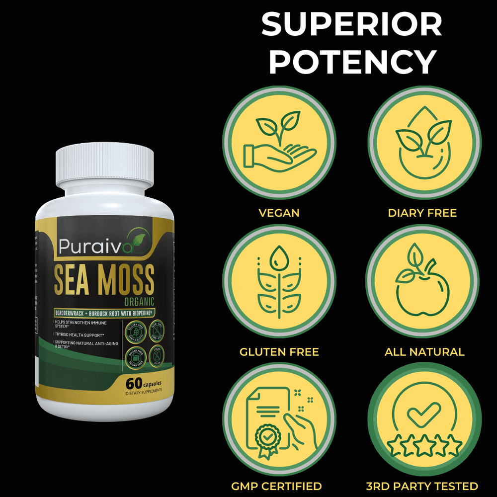 Sea Moss Organic with Bladderwrack and Bioperine®